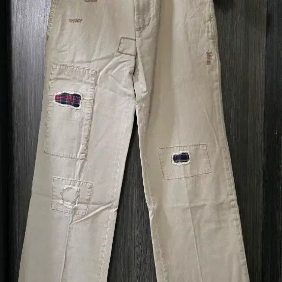 [BUNJANG] Polo Ralph Lauren Patchwork Cotton Pants (Size 12) / 랄프로렌 패치워크 베이지 면바지12