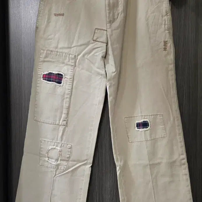 [BUNJANG] Polo Ralph Lauren Patchwork Cotton Pants (Size 12) / 랄프로렌 패치워크 베이지 면바지12