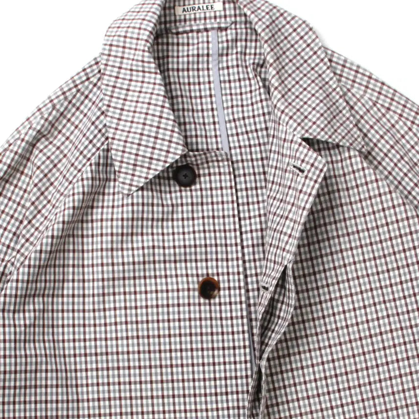 [SOLD OUT] AURALEE FINX WEATHER  CLOTH CHECK COAT
