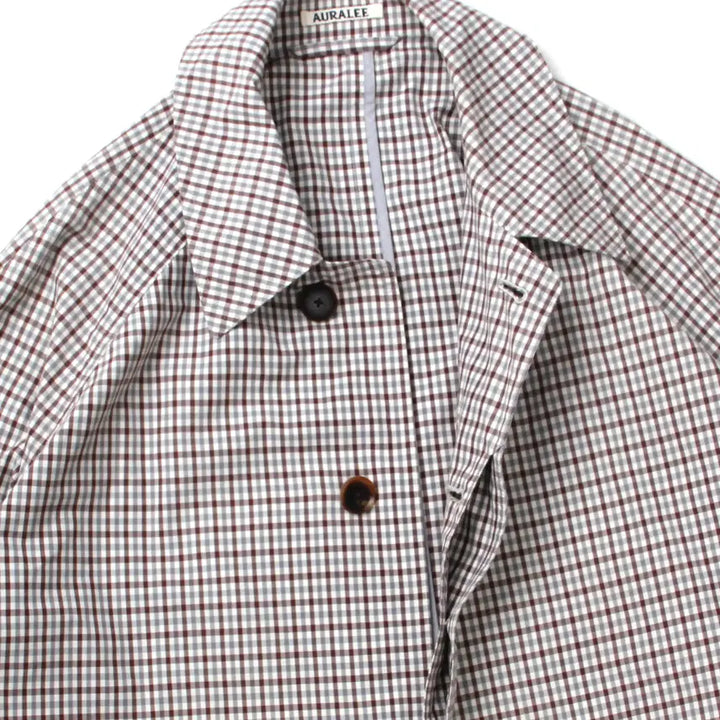[SOLD OUT] AURALEE FINX WEATHER  CLOTH CHECK COAT