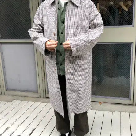 [SOLD OUT] AURALEE FINX WEATHER  CLOTH CHECK COAT
