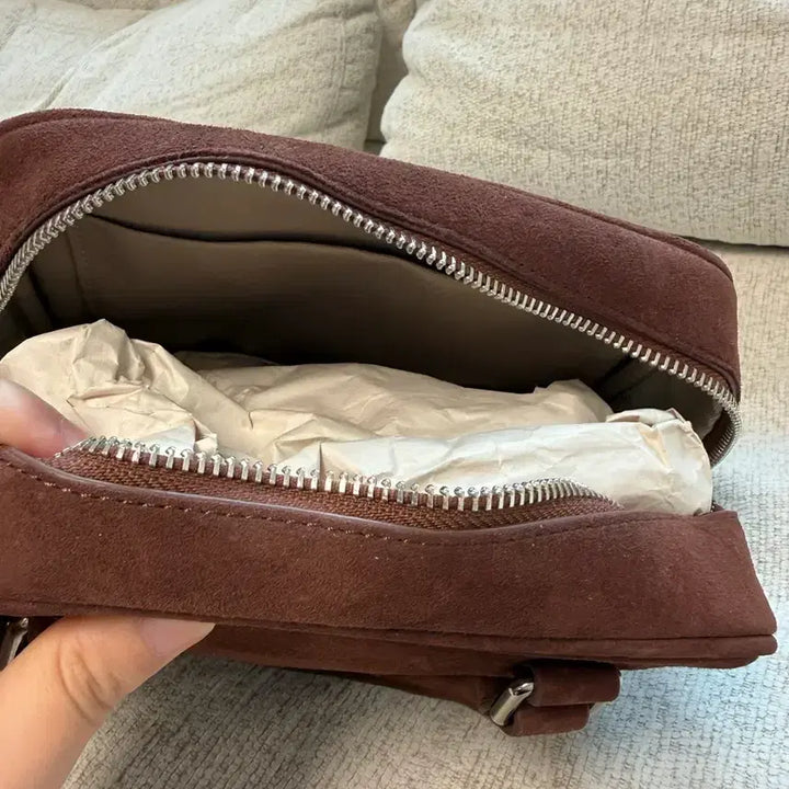[BUNJANG] Fyeo Suede Tote Bag Brown / Fyeo 포유온 스웨이드 토트백 브라운