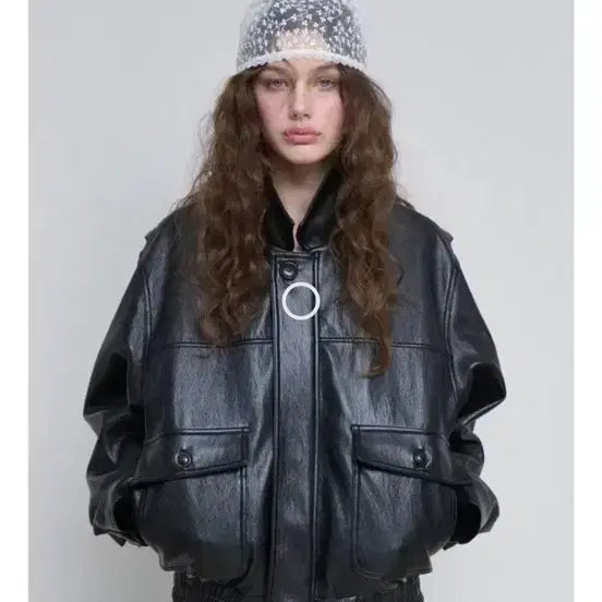 [BUNJANG] TheOyu Leather Jacket - Black / 더오유 레더 자켓 블랙