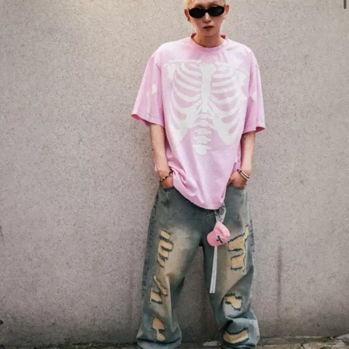 [BUNJANG] Skeism Inducing Damage Jeans / 스키즘인듀싱 데미지 진 M