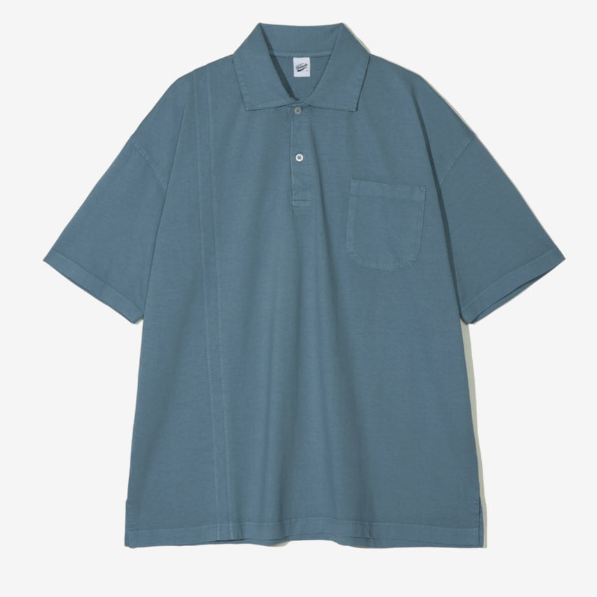 [BUNJANG] Partimento Oversized Pigment Polo Shirt Blue / 새) 파르티멘토 오버핏 피그먼트 폴로 셔츠 블루 M, L 미개봉 새상품