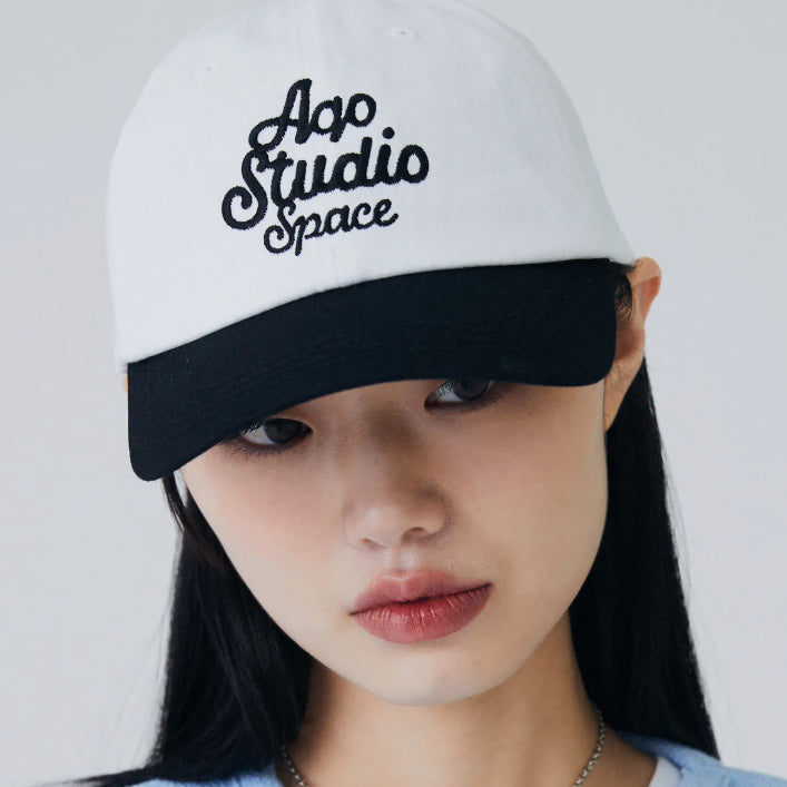 [BUNJANG] Acos Studio Space Ball Cap Hat White/Black Free Size Sealed / 새) 아코스튜디오스페이스 볼캡 모자 화이트블랙 프리사이즈 미개봉 새상품