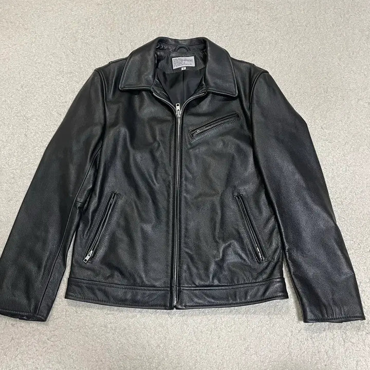 [BUNJANG] Aging CCC Cowhide Leather Jacket (M) / 에이징씨씨씨 소가죽 자켓 m