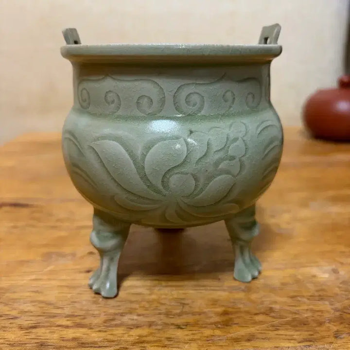 [BUNJANG] Song Dynasty Celadon Incense Burner / 진품 송말 원나라초기 경덕진요 청자향로