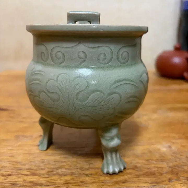 [BUNJANG] Song Dynasty Celadon Incense Burner / 진품 송말 원나라초기 경덕진요 청자향로