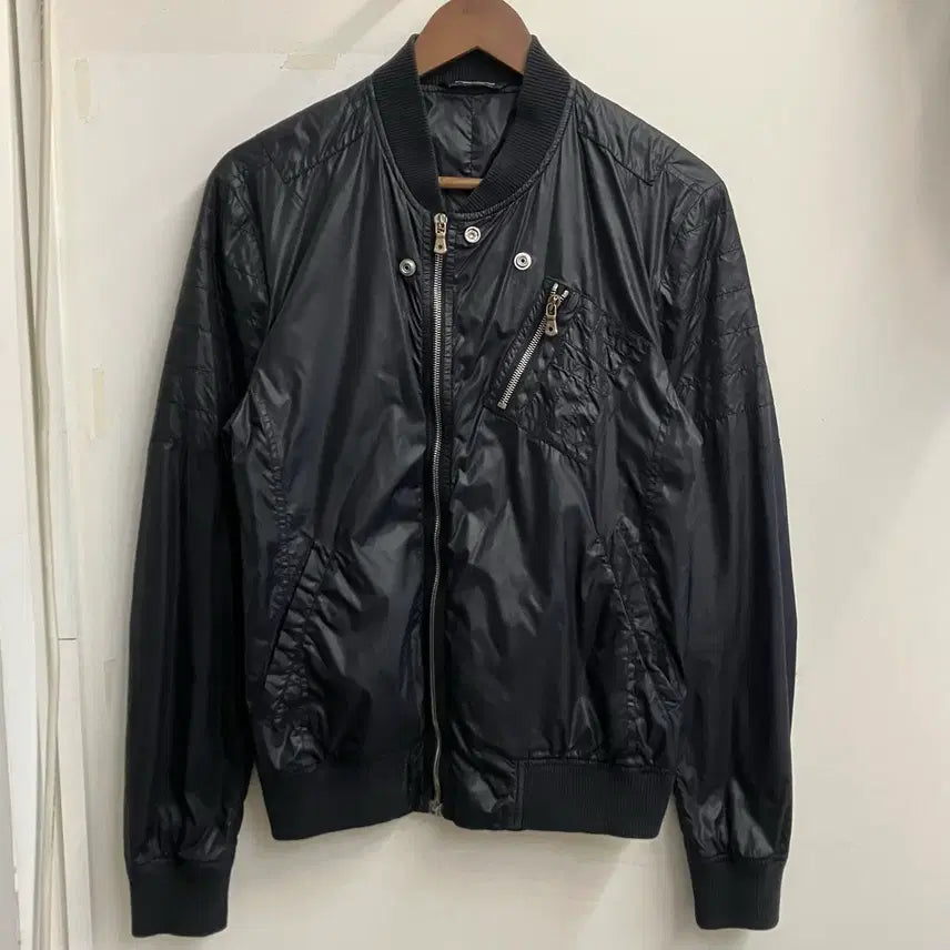 [BUNJANG] Dolce &amp; Gabbana Diagonal Zipper Bomber Jacket MA1 / N257 돌체앤가바나 사선 봄버 자켓 ma1