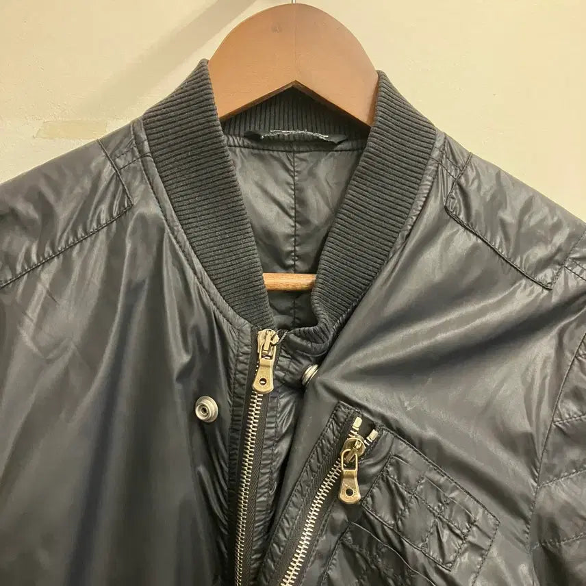 [BUNJANG] Dolce &amp; Gabbana Diagonal Zipper Bomber Jacket MA1 / N257 돌체앤가바나 사선 봄버 자켓 ma1