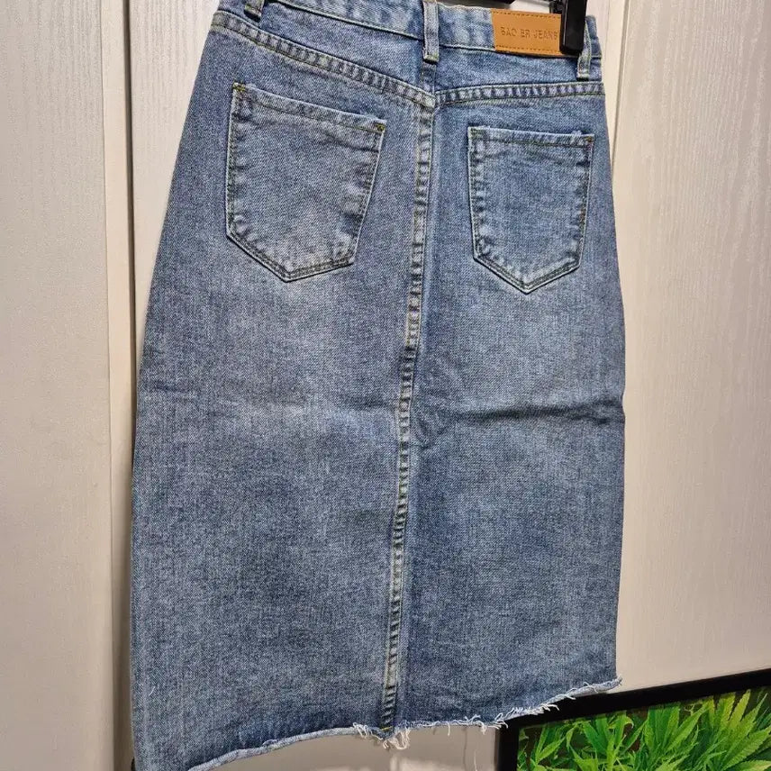 [BUNJANG] Denim Midi Skirt / (세일)(새상품)데미지 데님 스커트 청치마 연청