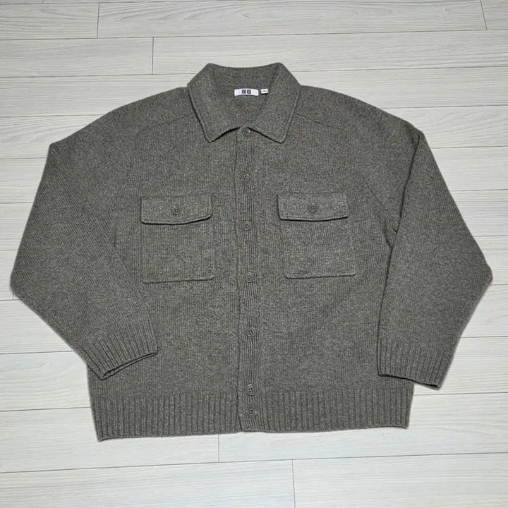 [SOLD OUT] 유니클로U 램스울 니트 자켓 XL 그린