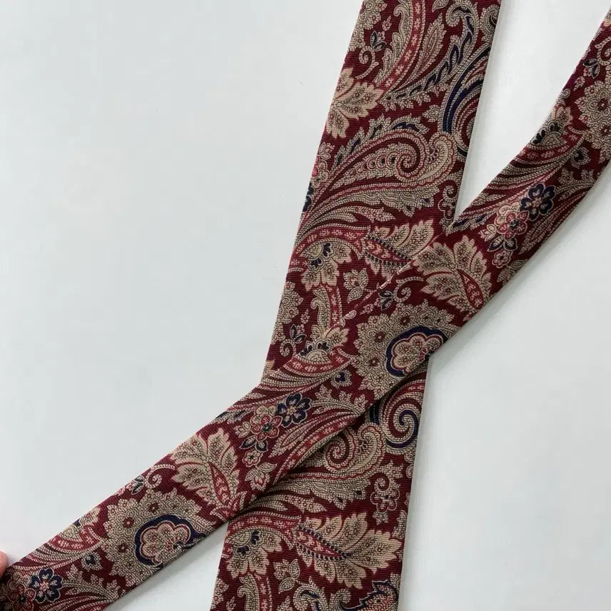 [BUNJANG] Burberry Paisley Silk Necktie / 버버리 명품 정품 페이즐리 넥타이 (Burberry)