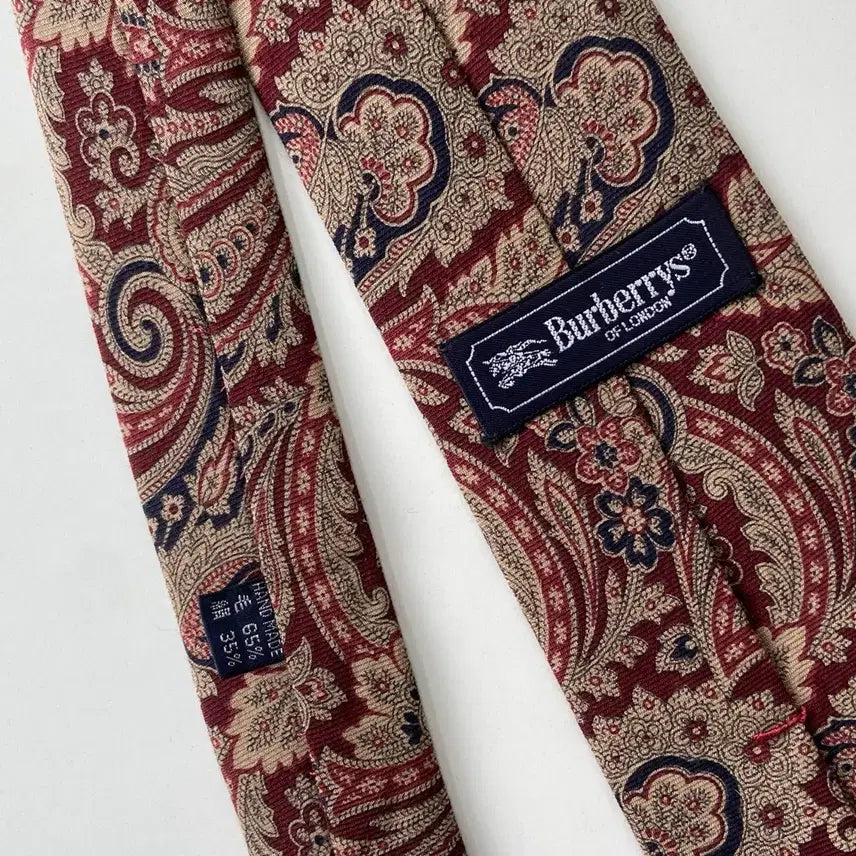 [BUNJANG] Burberry Paisley Silk Necktie / 버버리 명품 정품 페이즐리 넥타이 (Burberry)