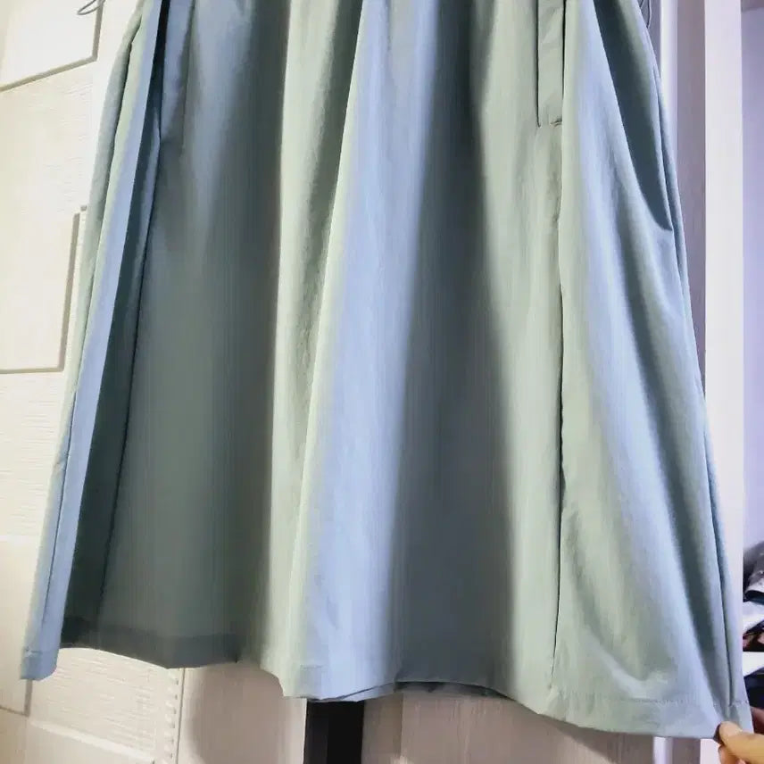 [BUNJANG] Mint Hooded Long Dress / 바스락 후드 롱원피스 민트색