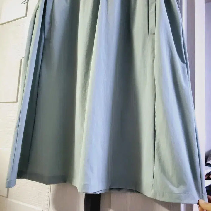 [BUNJANG] Mint Hooded Long Dress / 바스락 후드 롱원피스 민트색