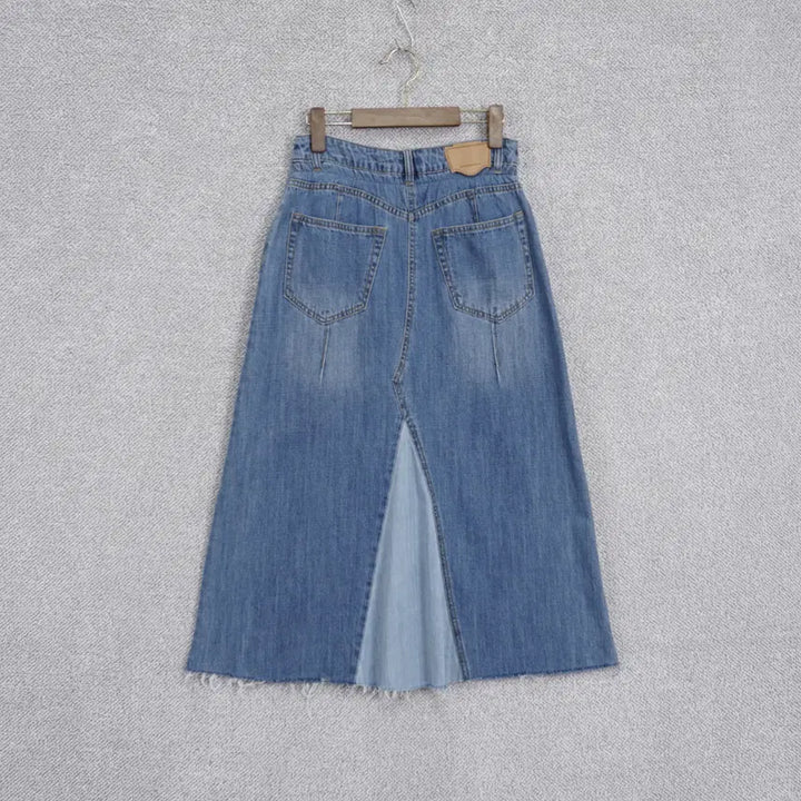 [BUNJANG] System 2024 Denim Flare Skirt Size 64 / 한섬 시스템 2024 데님 플레어 스커트 64size