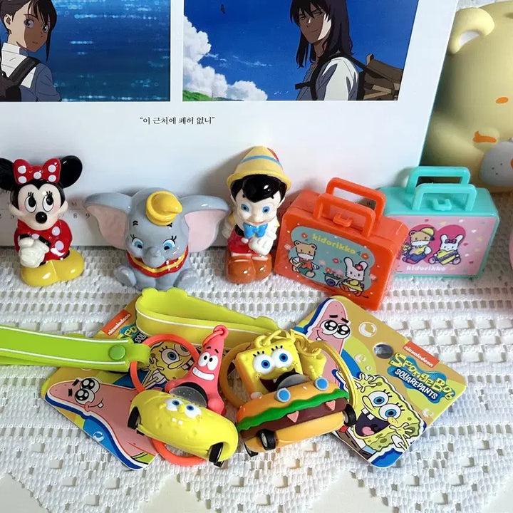 [BUNJANG] SpongeBob SquarePants &amp; Patrick Star Keychain Set / 스펀지밥피규어키링 스펀지밥뚱이세트키링