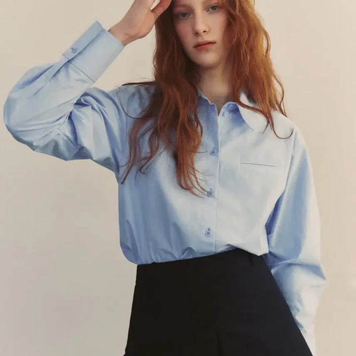 [BUNJANG] 앤유 WATERLOO Volume Sleeve Shirt - Blue / 앤유 WATERLOO Volume sleeve shirt 볼륨 셔츠 블루