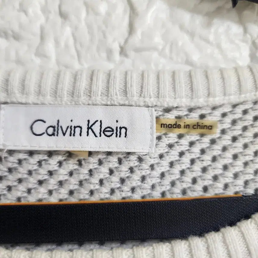 [BUNJANG] Calvin Klein Colorblock Knit Sweater / 캘빈클라인/ 그레이 배색/ 니트/ 스웨터/MㅡL