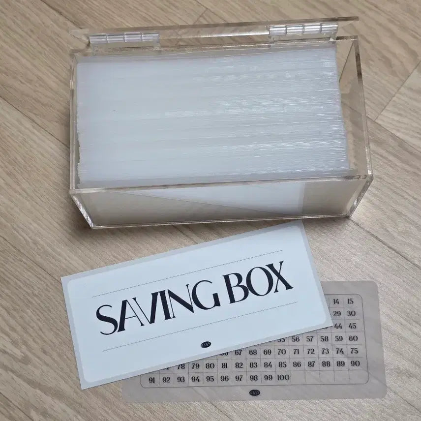 [BUNJANG] Cash Saving Box Set with Acrylic Case / 현금생활 세이빙박스 100장 + 아크릴 박스