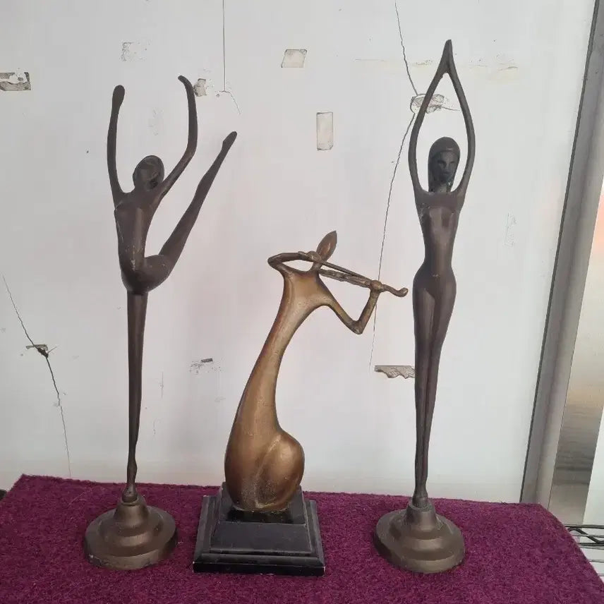 [BUNJANG] Bronze Figure Sculpture Set (3 Types) / 브론즈 인물 조각상 3종 세트