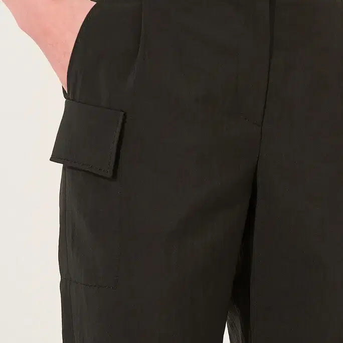 [BUNJANG] Time Flap Pocket Baggy Pants Black / 타임 플랩 포켓 배기 팬츠 블랙