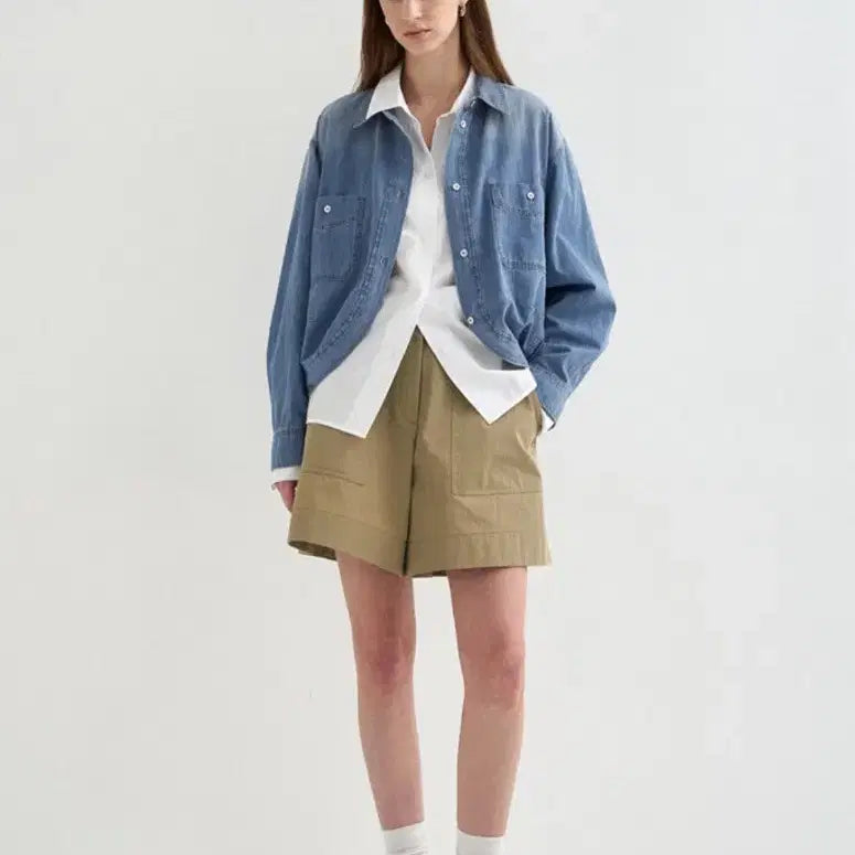 [BUNJANG] System 26SS New Arrival Light Denim Shirt Jacket / 한섬 26ss신상 시스템 라이트 데님 셔츠 자켓 55