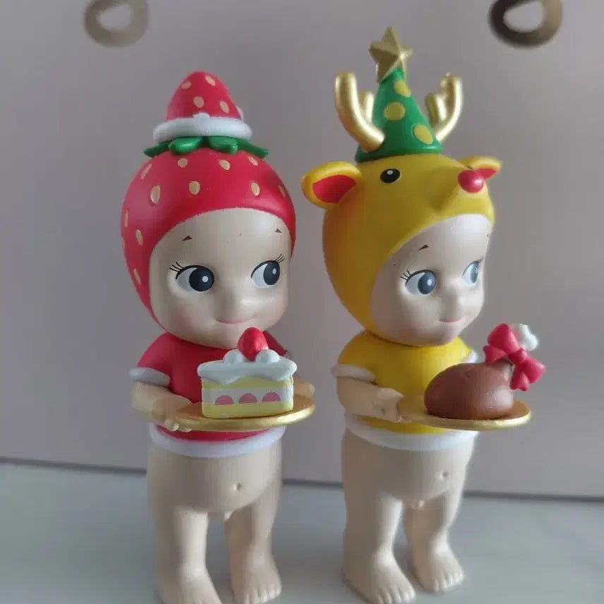 [BUNJANG] Sonny Angel Christmas Dinner Bundle Set / 소니엔젤 [일괄]크리스마스 딸기 케이크 + 순록+ 바지2