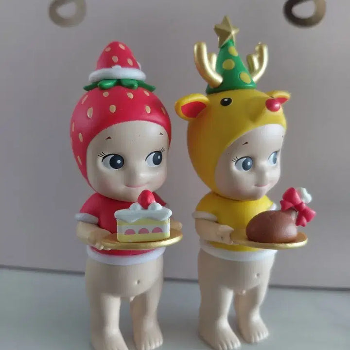 [BUNJANG] Sonny Angel Christmas Dinner Bundle Set / 소니엔젤 [일괄]크리스마스 딸기 케이크 + 순록+ 바지2