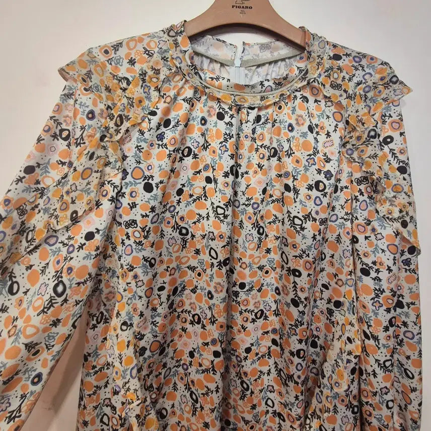 [BUNJANG] Mine Flower Print Frill Blouse / 마인 플라워 프린트 프릴 블라우스