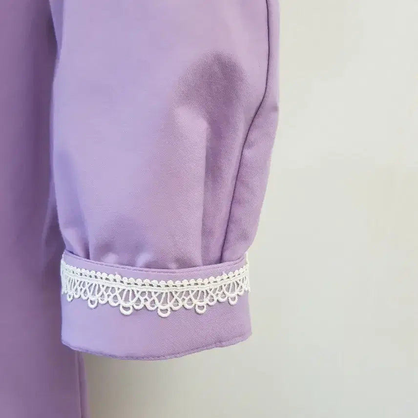 [BUNJANG] Cacharel Puff Sleeve Dress / 까사렐 퍼프원피스 (레이스카라 탈부착/새제품)