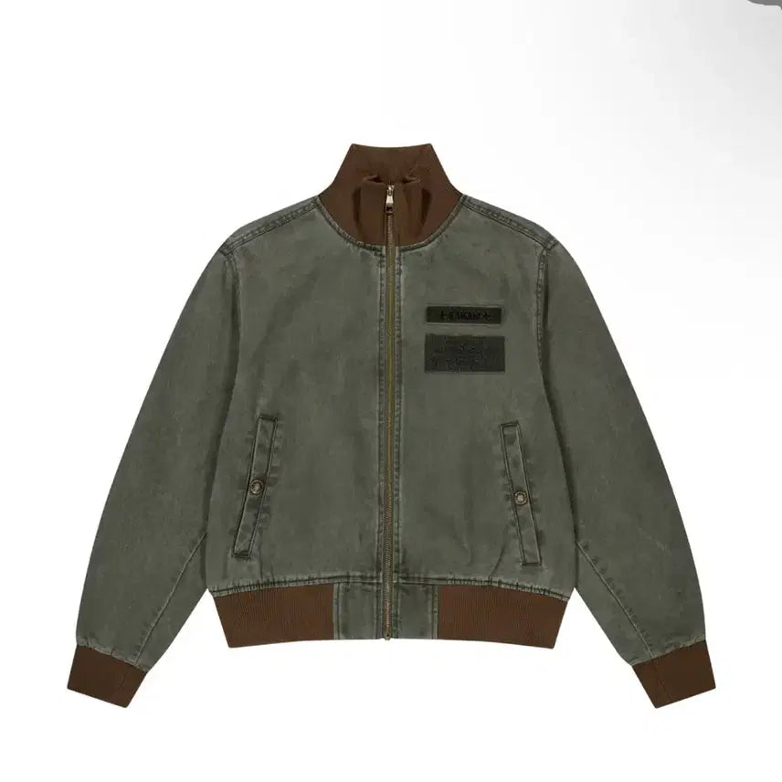 [BUNJANG] ACAM Washed Velcro Jacket Khaki Size 1 / 아캄 워시드 벨크로 자켓 카키 1사이즈