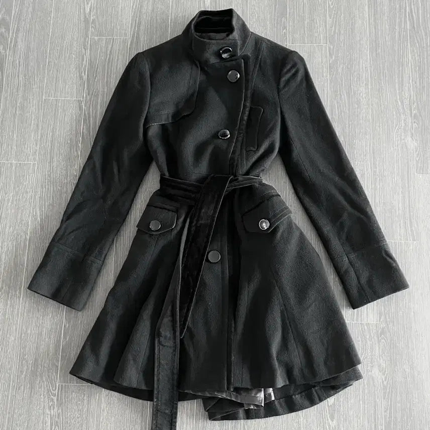 [BUNJANG] Banila B. Black High-Neck Coat / 블랙 하이넥 코트 중성계 지뢰 펑크 y2k banila b. 고딕