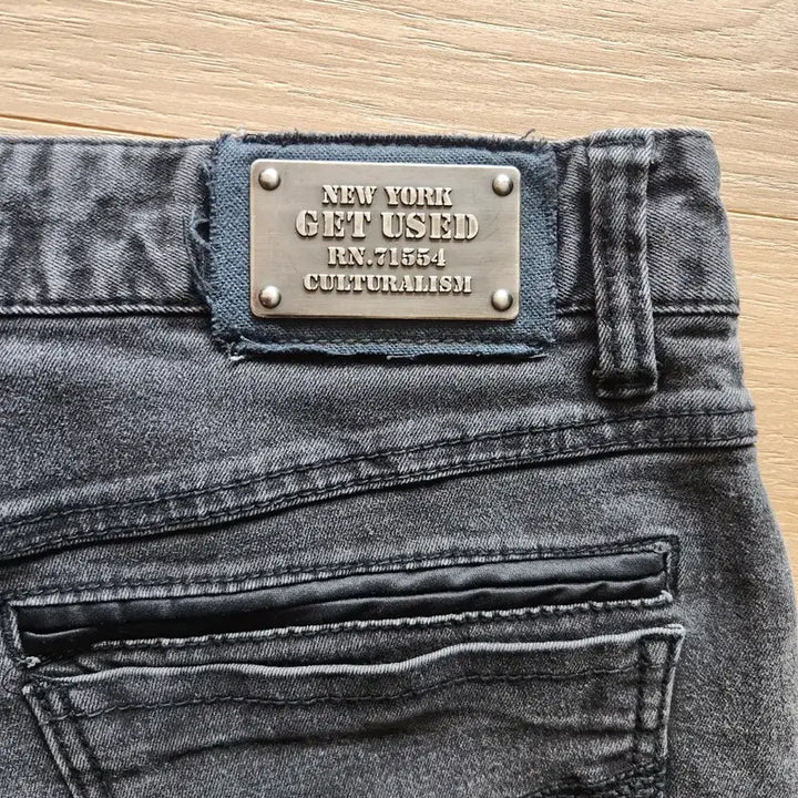 [BUNJANG] Used Black Denim Jeans 32 / GET USED 흑청 데님 청바지 82cm 32