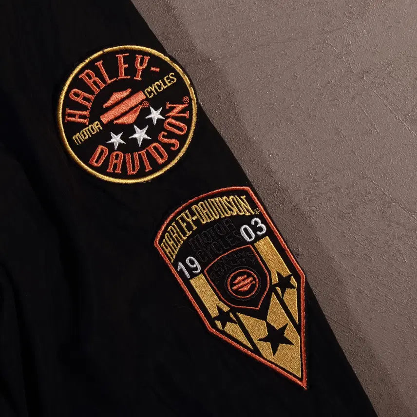 [BUNJANG] Harley-Davidson Nylon Shirred Jacket / 할리데이비슨 나일론 셔링 자켓 C580