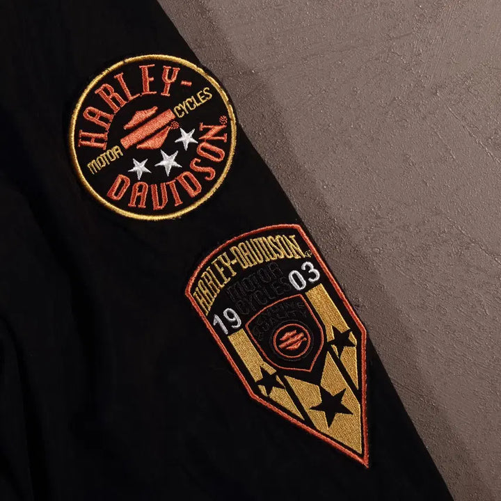 [BUNJANG] Harley-Davidson Nylon Shirred Jacket / 할리데이비슨 나일론 셔링 자켓 C580