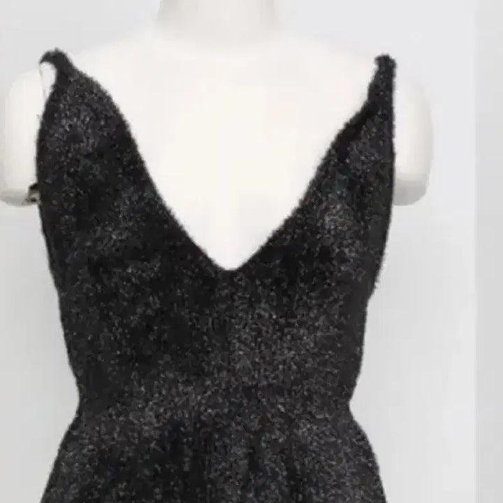 [BUNJANG] OBZEE Glitter Fluffy Peplum Knit Top / 한섬 오브제 OBZEE 글리터 플러피 페플럼 니트탑 블랙 뷔스티에 나시