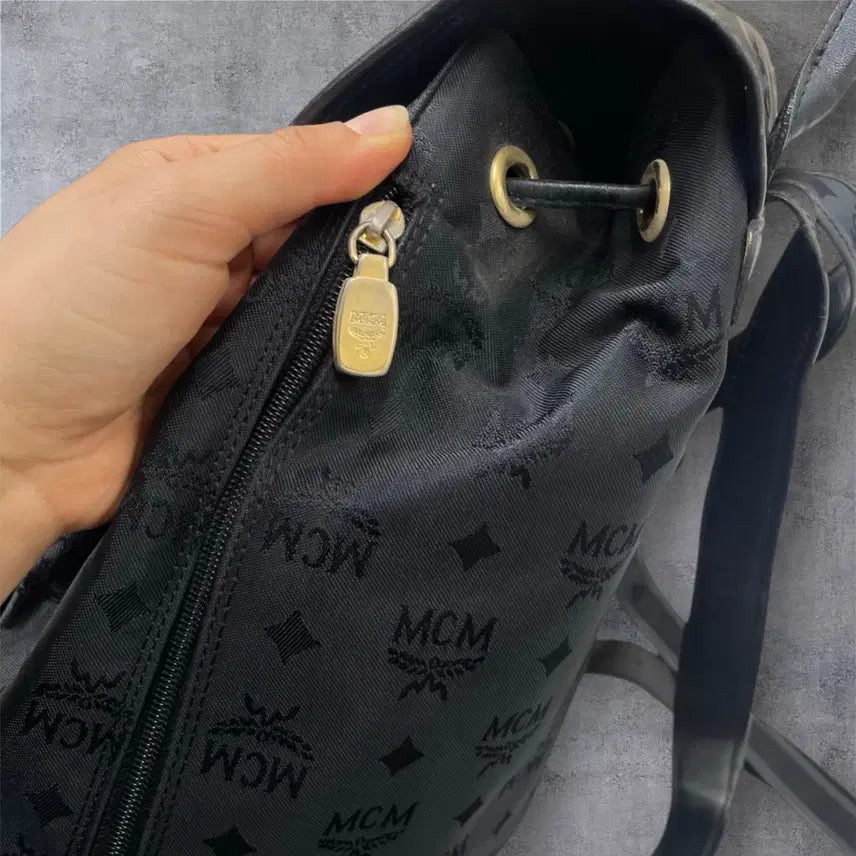 [BUNJANG] MCM Monogram Pocket Backpack / 엠씨엠 Mcm 블랙 모노그램 포켓 백팩