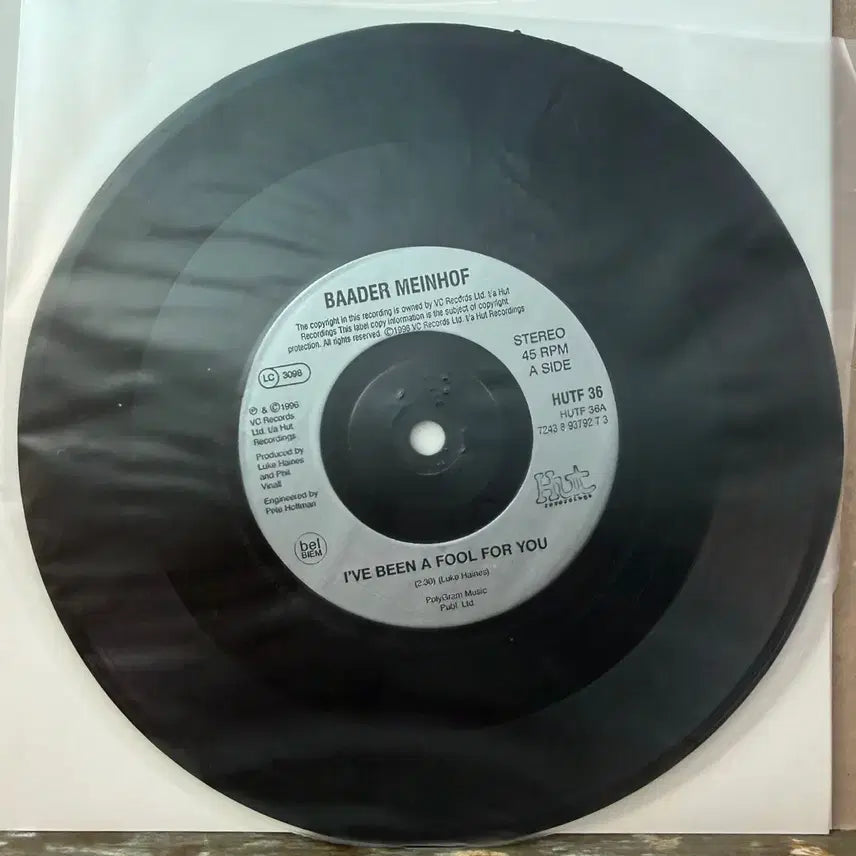 [BUNJANG] Baader Meinhof 1996 UK Original Vinyl 7-inch EP &
