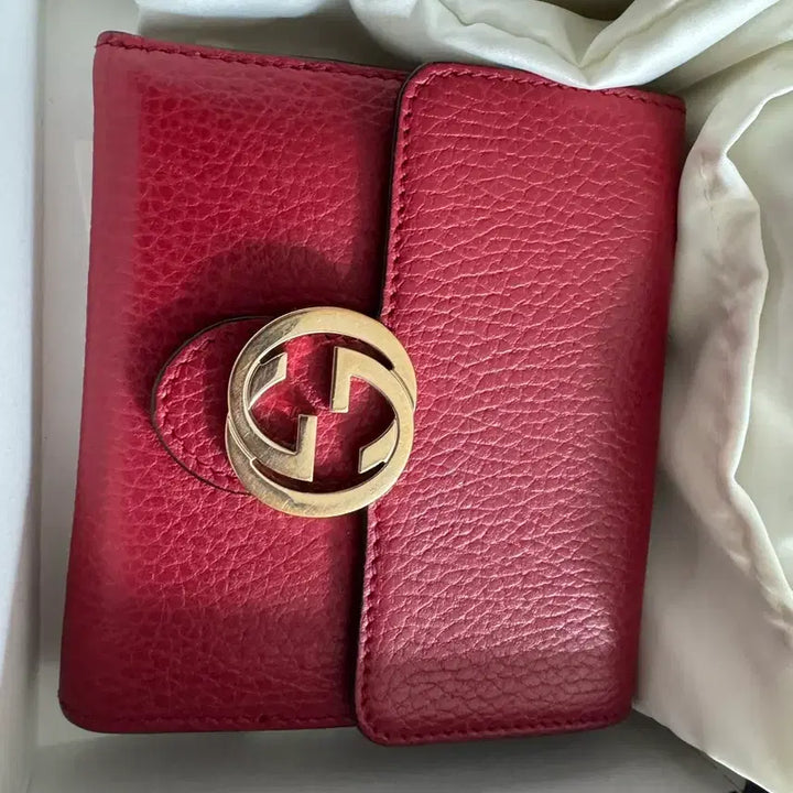 [BUNJANG] Gucci Interlocking Red Medium Wallet / 구찌 인터로킹 레드 중지갑
