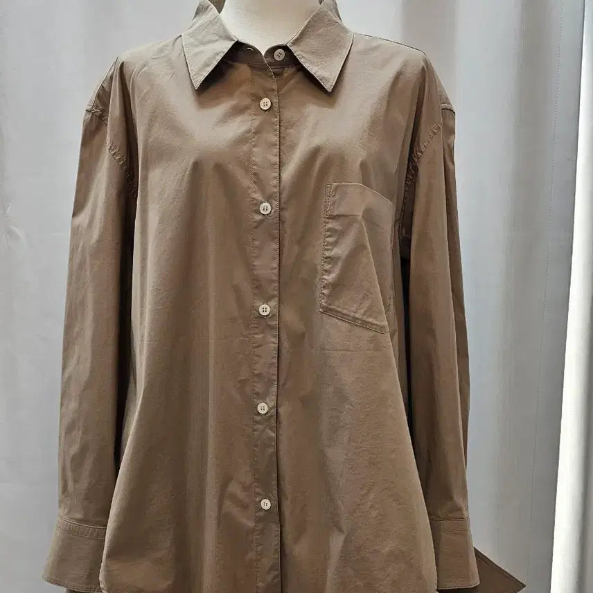 [BUNJANG] SYSTEM Beige Oversized Fit Shirt / SYSTEM 베이지 오버핏 셔츠