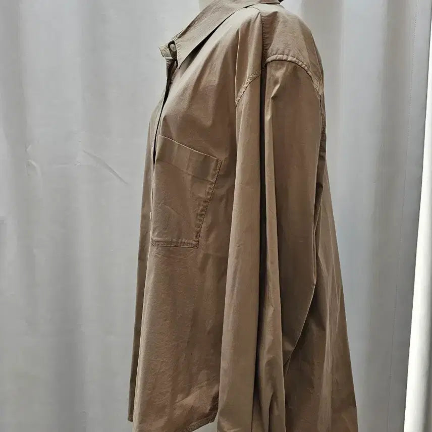 [BUNJANG] SYSTEM Beige Oversized Fit Shirt / SYSTEM 베이지 오버핏 셔츠