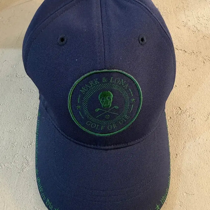 [BUNJANG] Mark &amp;ロナ Skull Golf Ball Cap Navy / 마크앤로나 스컬 골프 볼캡 네이비