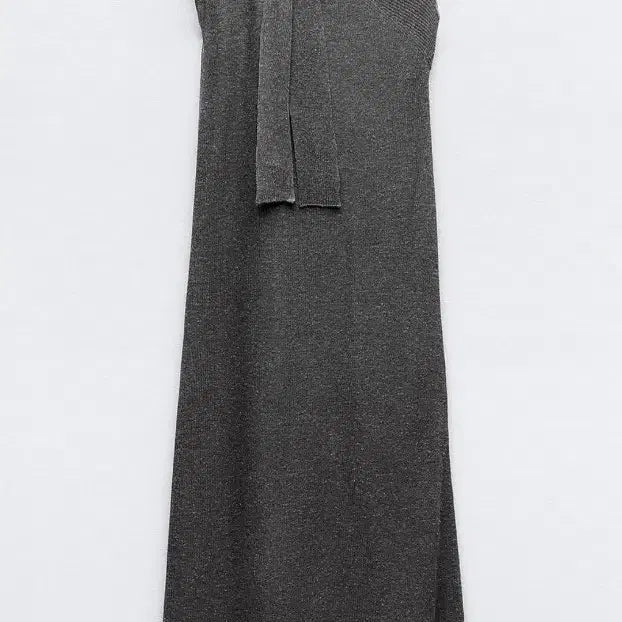 [BUNJANG] ZARA Knotted Knit Dress / 자라 스카프 매듭 니트 원피스