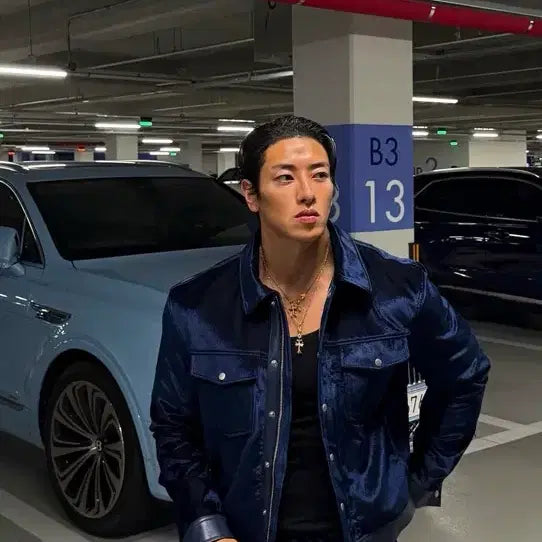 [BUNJANG] Rapinato Velvet Trucker Navy Set-up / 샘플x (50)라피나토 벨벳 트러커 네이비 셋업
