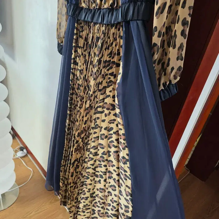 [BUNJANG] Sacai Leopard Pattern Long Dress / 사카이 블랙/레오파드 롱 원피스