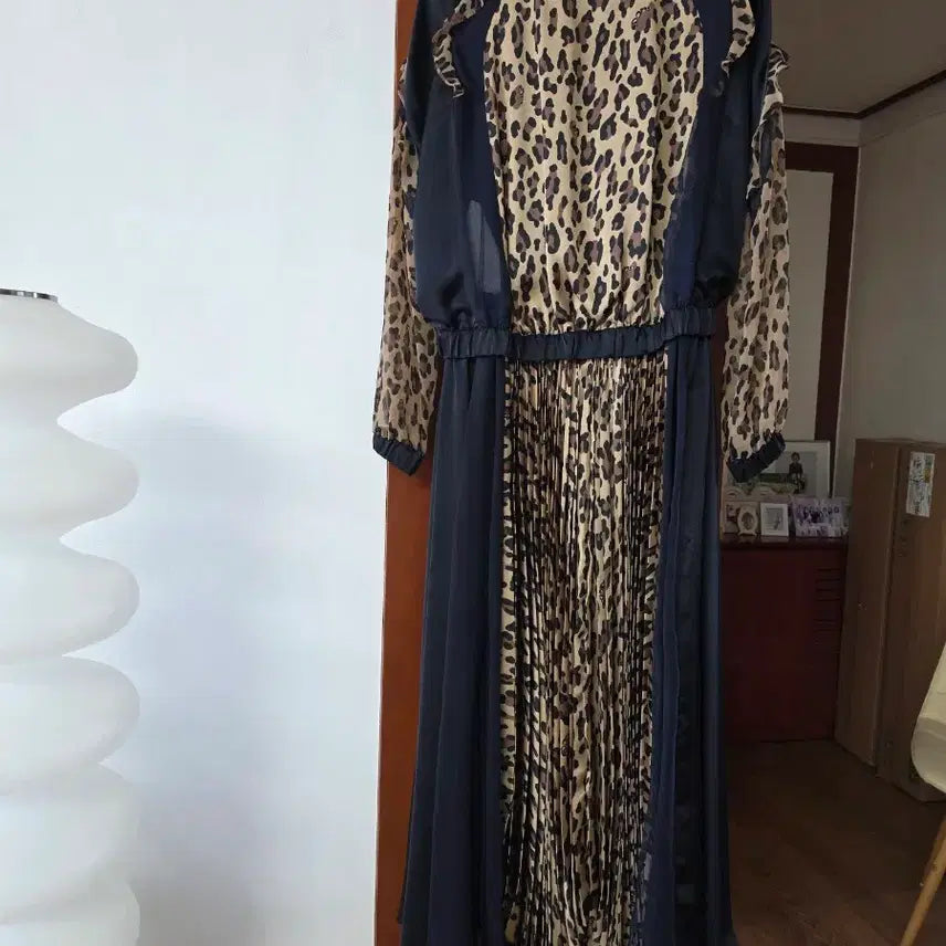 [BUNJANG] Sacai Leopard Pattern Long Dress / 사카이 블랙/레오파드 롱 원피스