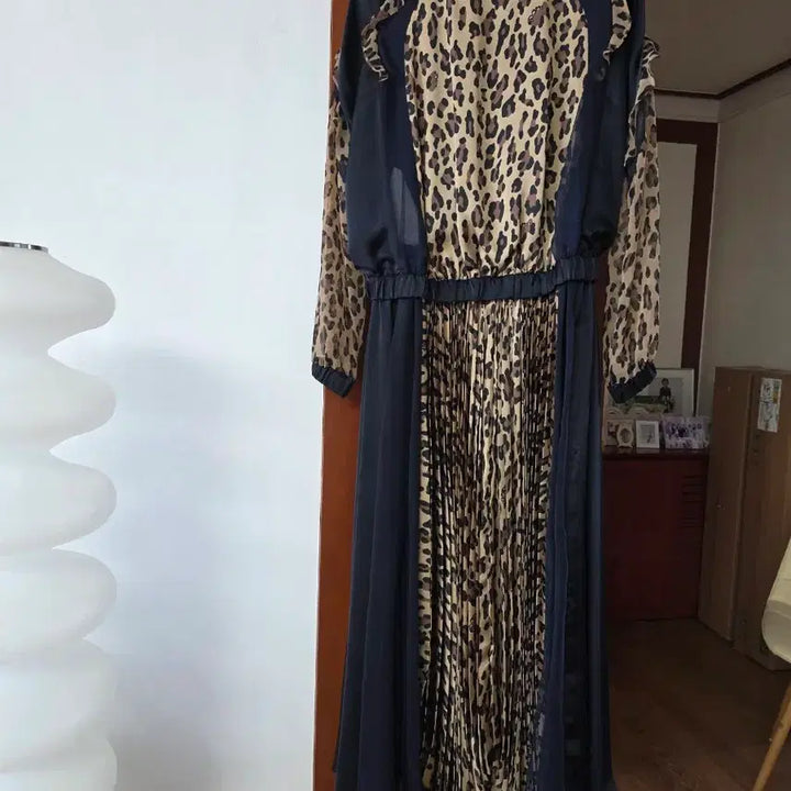 [BUNJANG] Sacai Leopard Pattern Long Dress / 사카이 블랙/레오파드 롱 원피스